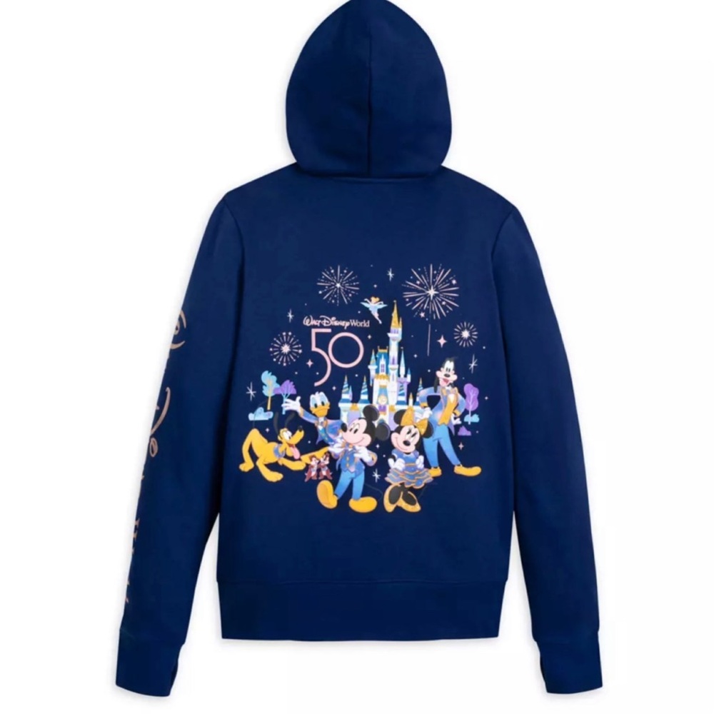 UNISEX Disney Mickey Mouse and Friends Full Zip Hoodie 50th Anniversary